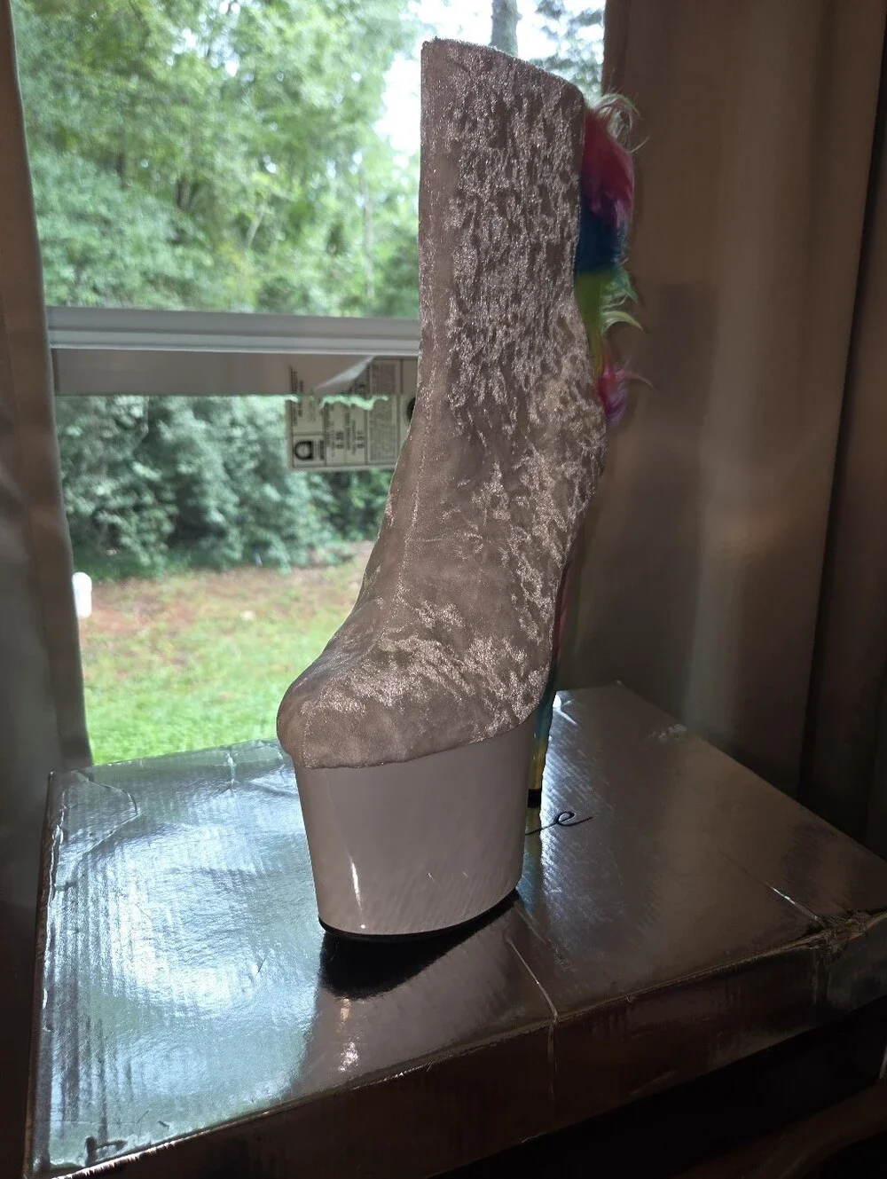 Unicorn Velvet Ankle Boots